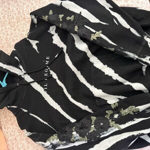 Civil Regime Black and White Men's Hoodie